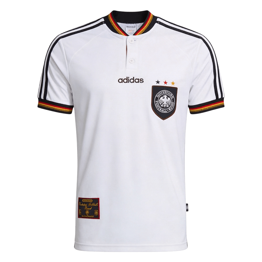 Retro Duitsland Thuis Voetbalshirt 1996 - voorkant