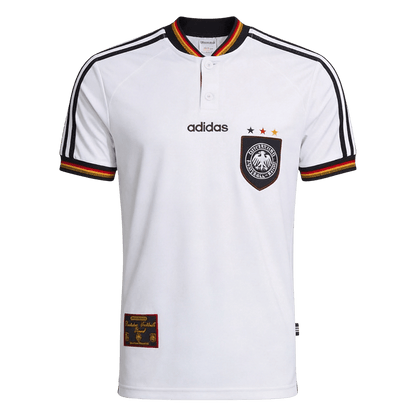 Retro Duitsland Thuis Voetbalshirt 1996 - voorkant