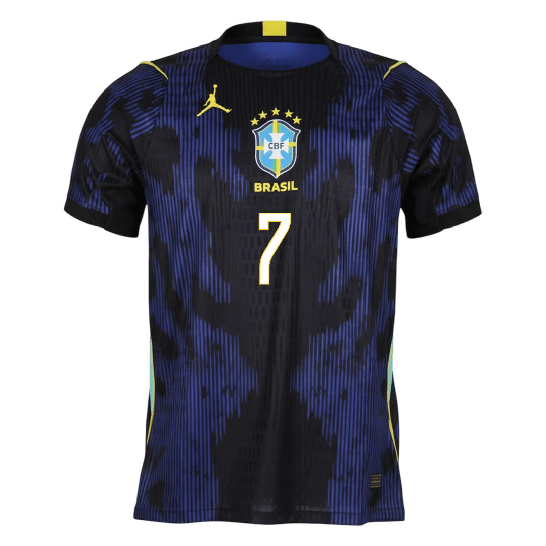 VINI JR. #7 Brazilië Uit Spelersversie Voetbalshirt 2026 - Slim Fit - detail