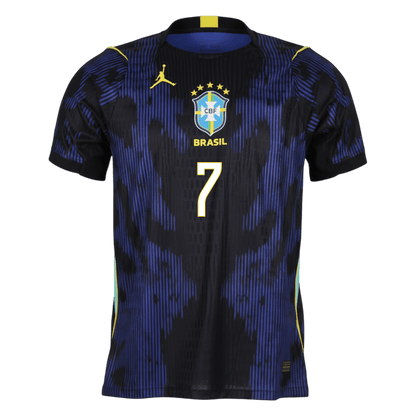VINI JR. #7 Brazilië Uit Spelersversie Voetbalshirt 2026 - Slim Fit - detail
