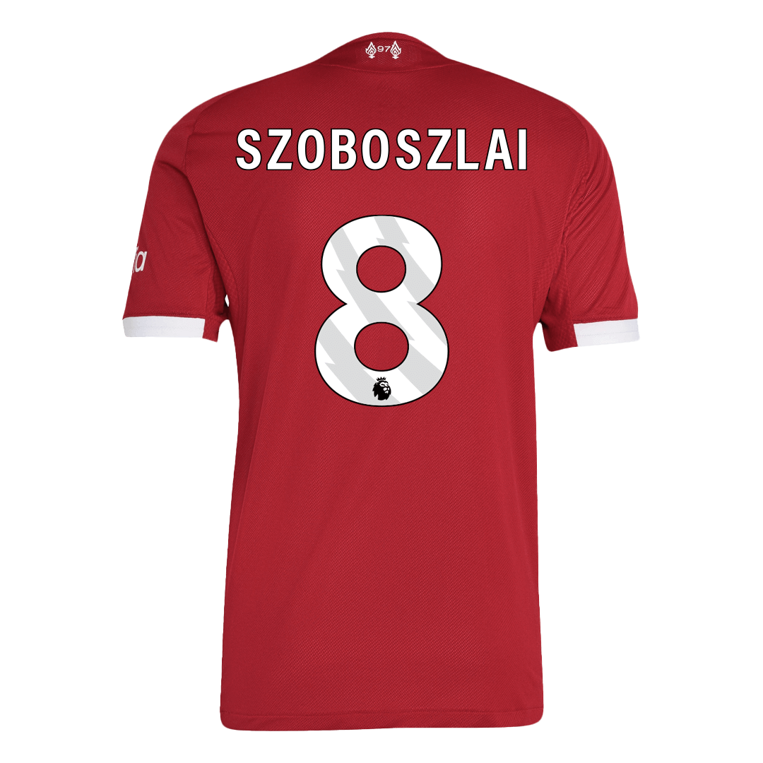 SZOBOSZLAI #8 Liverpool Thuis Spelersversie Voetbalshirt 2025/26 - Slim Fit - detail