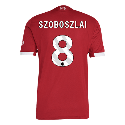 SZOBOSZLAI #8 Liverpool Thuis Spelersversie Voetbalshirt 2025/26 - Slim Fit - detail