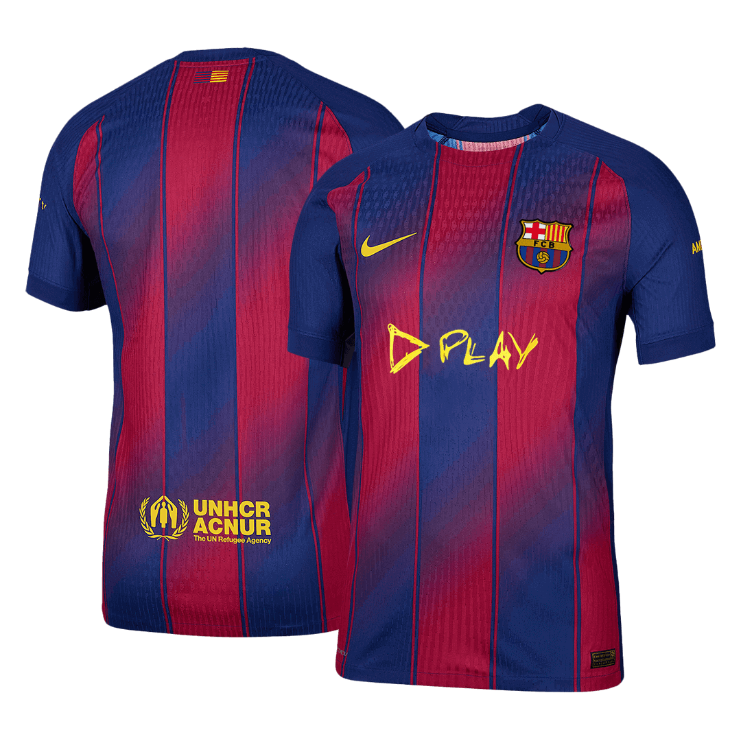 Barcelona Thuis Spelersversie Voetbalshirt 2025/26 - Slim Fit - detail