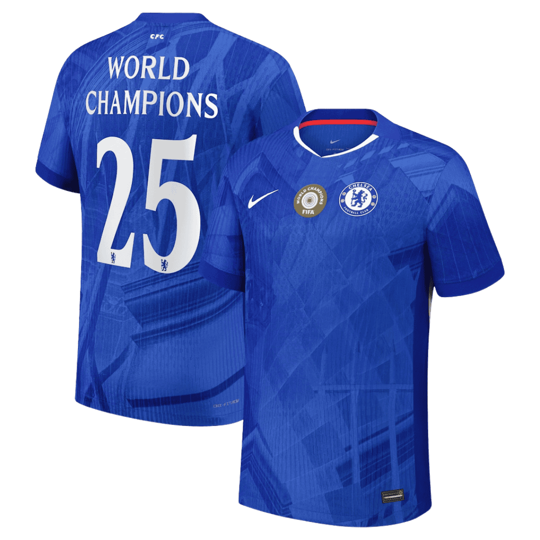 WORLD CHAMPIONS #25 Chelsea Thuis Spelersversie Voetbalshirt 2025/26 - Slim Fit