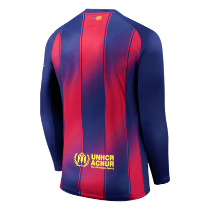 Heren Barcelona Thuis Lange Mouwen Voetbalshirt 2025/26 - achterkant