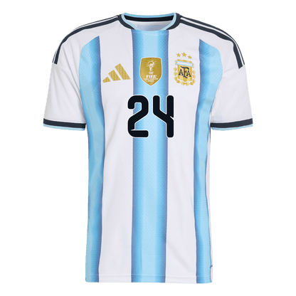E. FERNANDEZ #24 Argentinië Spelersversie thuisshirt WK Voetbal 2026 - slim fit
