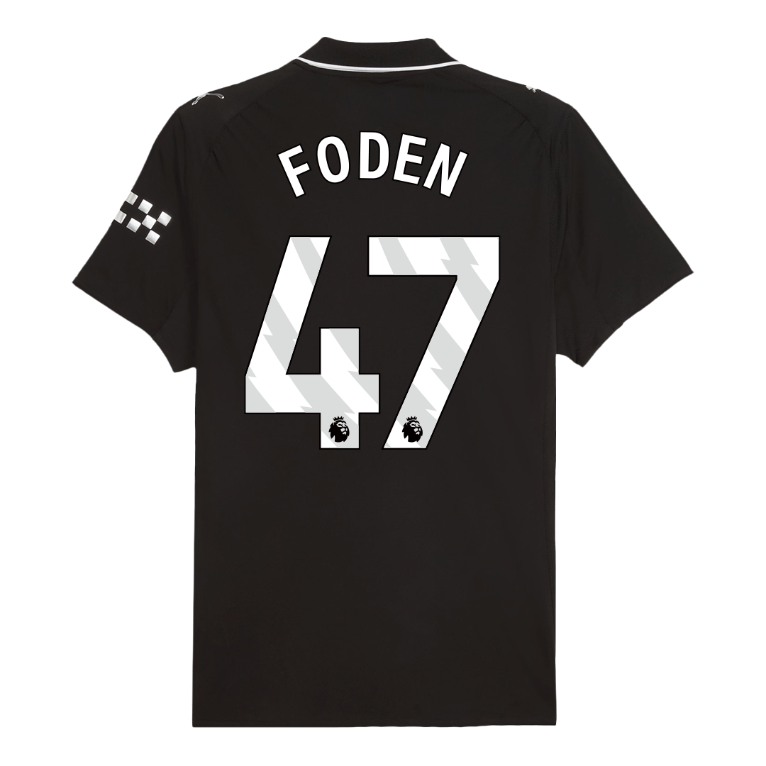 FODEN #47 Manchester City Uit Spelersversie Voetbalshirt 2025/26 - Slim Fit - model
