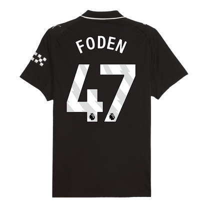 FODEN #47 Manchester City Uit Spelersversie Voetbalshirt 2025/26 - Slim Fit - model