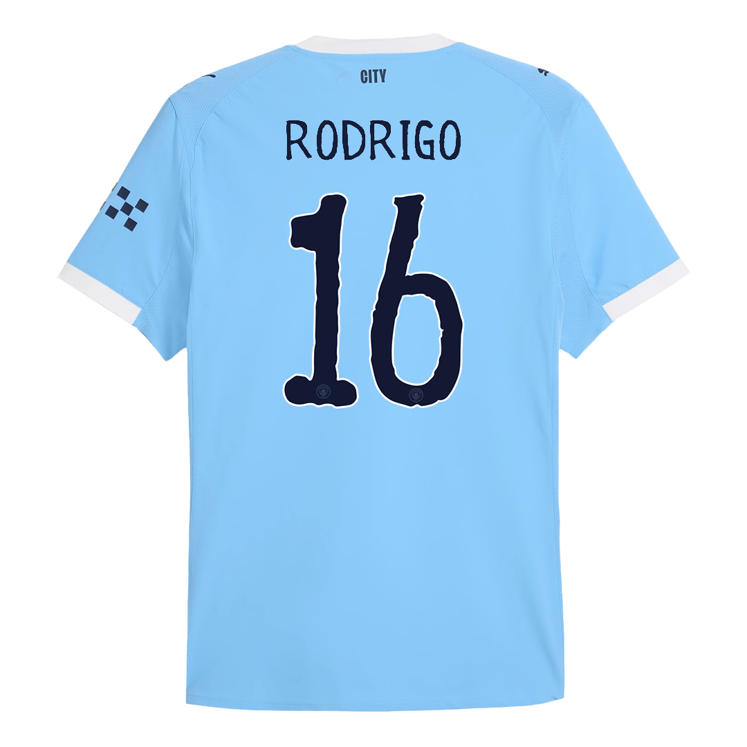 RODRIGO #16 Manchester City Thuis Spelersversie Voetbalshirt 2025/26 - Club World Cup - Slim Fit - extra