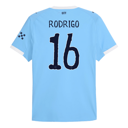 RODRIGO #16 Manchester City Thuis Spelersversie Voetbalshirt 2025/26 - Club World Cup - Slim Fit - extra