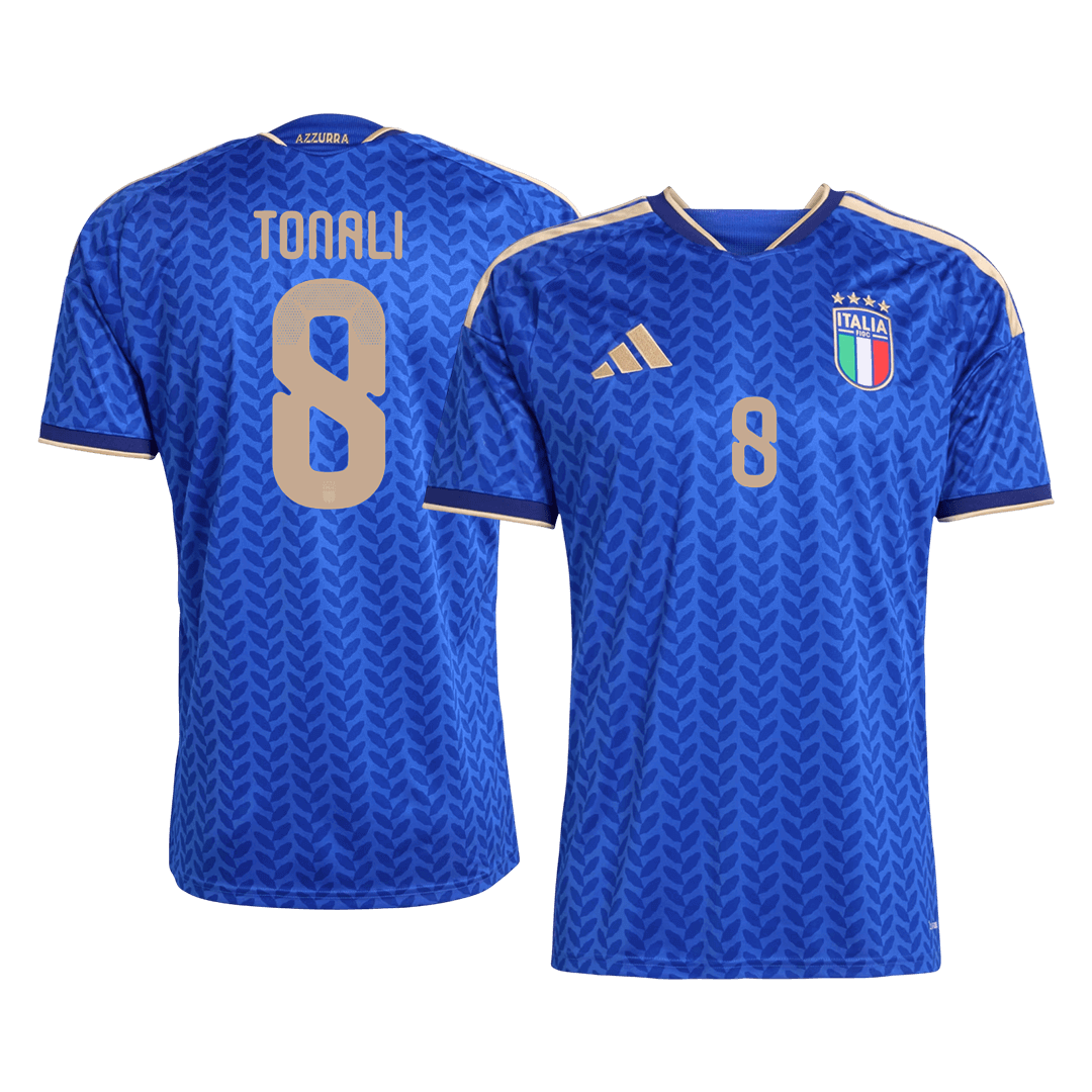 TONALI #8 Heren Italië Thuis Voetbalshirt WK Voetbal 2026 - detail