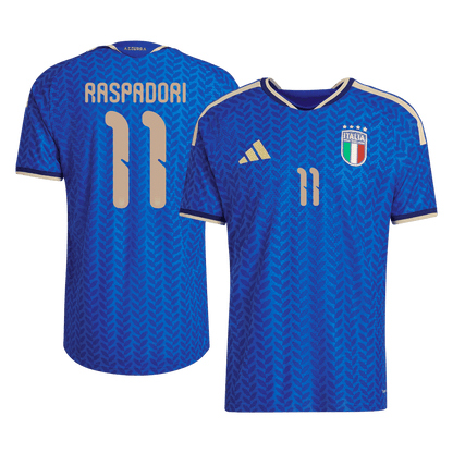 RASPADORI #11 Italië Thuis Spelersversie Voetbalshirt WK Voetbal 2026 - Slim Fit - detail
