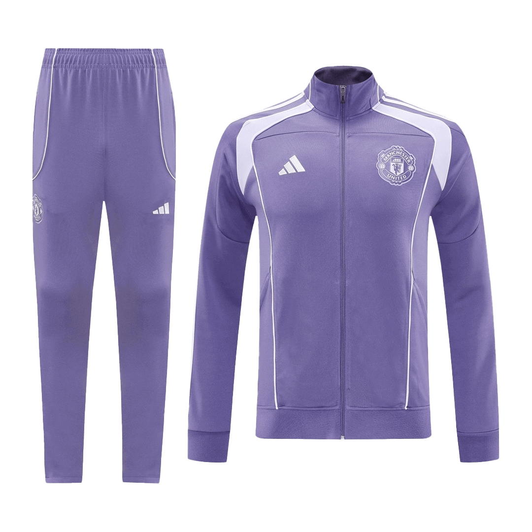 Manchester United Trainingsjack Set(Jas+Broek) 2025/26 Purple football shirt