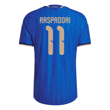 RASPADORI #11 Italië Thuis Spelersversie Voetbalshirt WK Voetbal 2026 - Slim Fit - achterkant