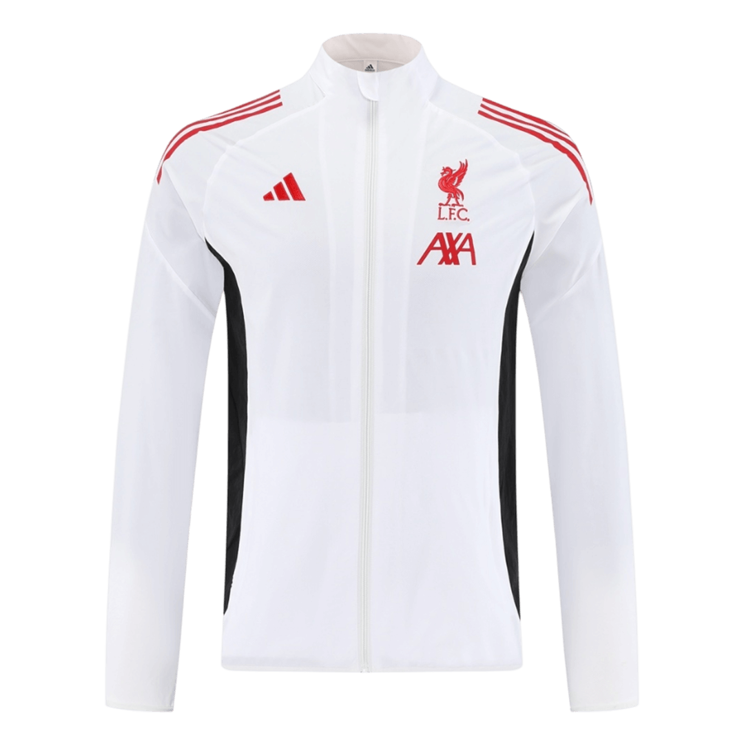 Liverpool Windjack 2025/26 White football shirt