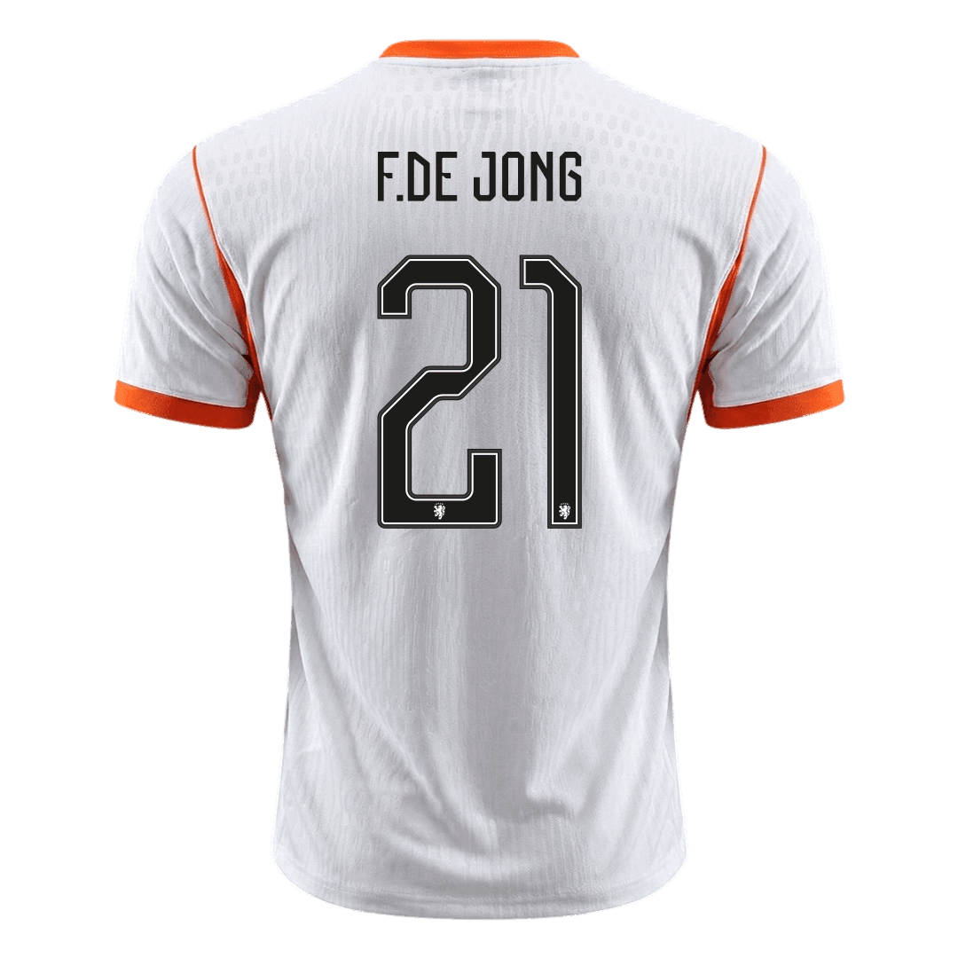 F.DE JONG #21 Nederland Spelersversie uitshirt WK Voetbal 2026 - slim fit