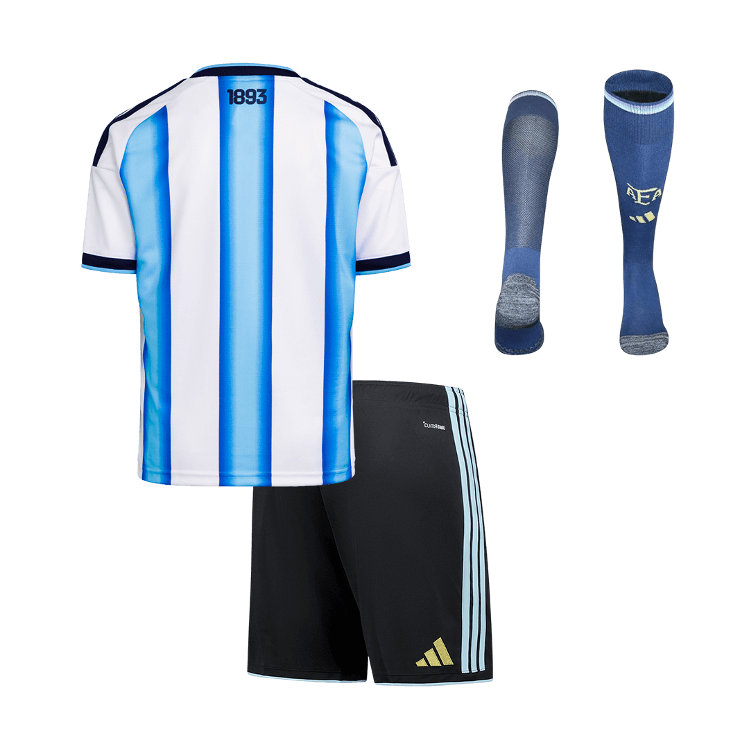 Kinder Argentinië Thuis Tenue 2025/26 - achterkant