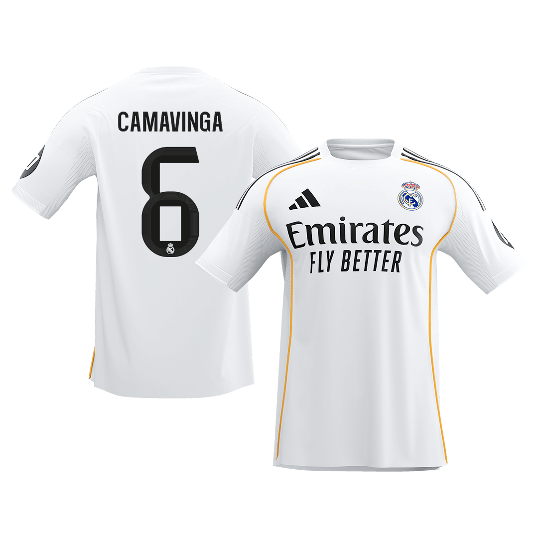 CAMAVINGA #6 Heren Real Madrid Thuis Voetbalshirt 2025/26 [PREMIUM]