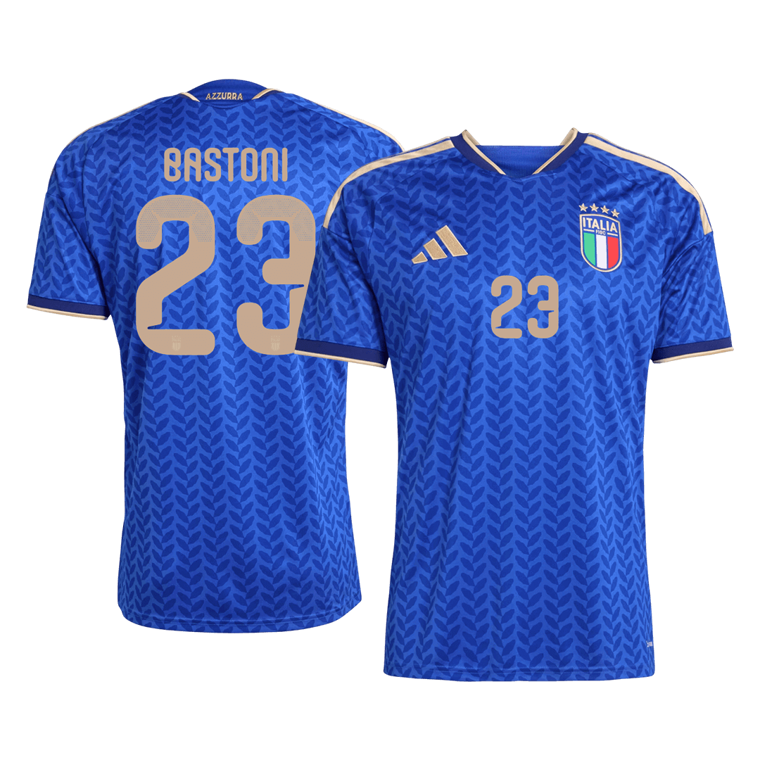 BASTONI #23 Heren Italië Thuis Voetbalshirt WK Voetbal 2026 - detail