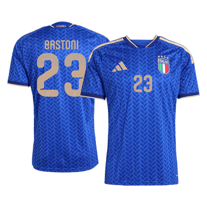 BASTONI #23 Heren Italië Thuis Voetbalshirt WK Voetbal 2026 - detail