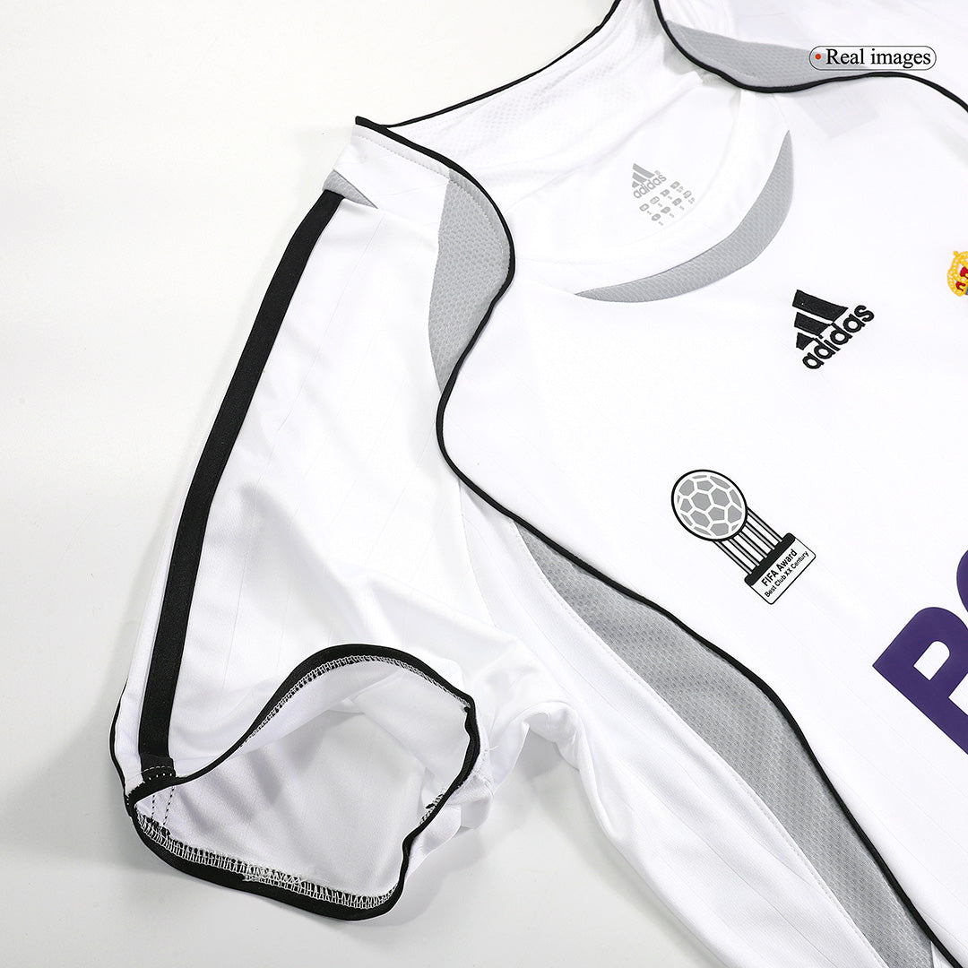 Retro Real Madrid Thuis Voetbalshirt 2006/07 - close-up