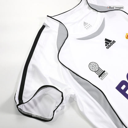 Retro Real Madrid Thuis Voetbalshirt 2006/07 - close-up