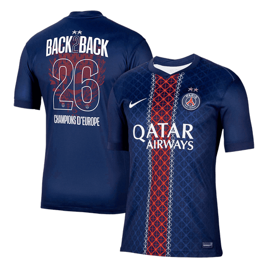 Champions of Europe #26 Heren PSG thuisshirt 2025/26 [PREMIUM]