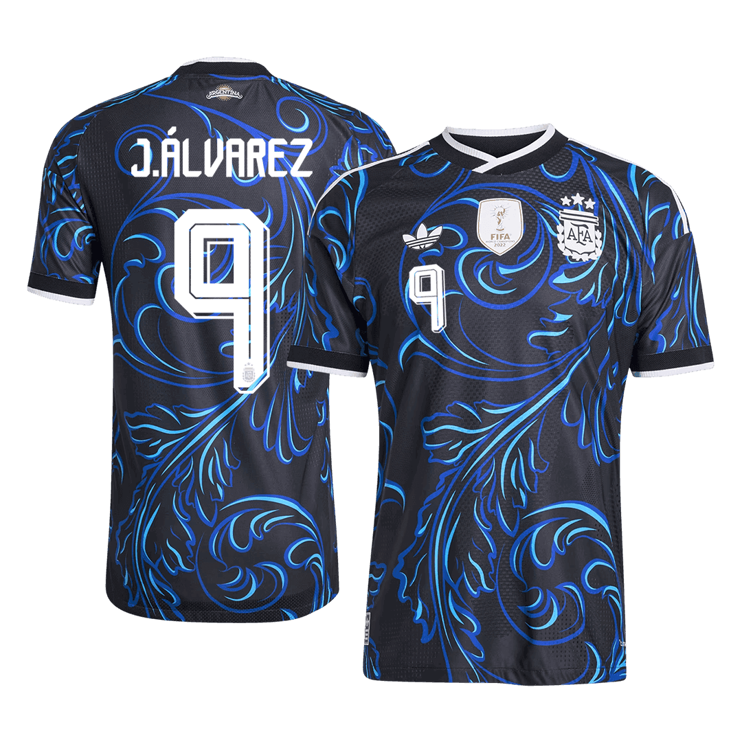 J. ÁLVAREZ #9 Argentinië Spelersversie uitshirt WK Voetbal 2026 - slim fit