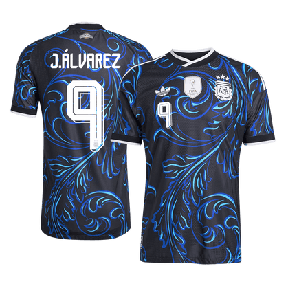 J. ÁLVAREZ #9 Argentinië Spelersversie uitshirt WK Voetbal 2026 - slim fit