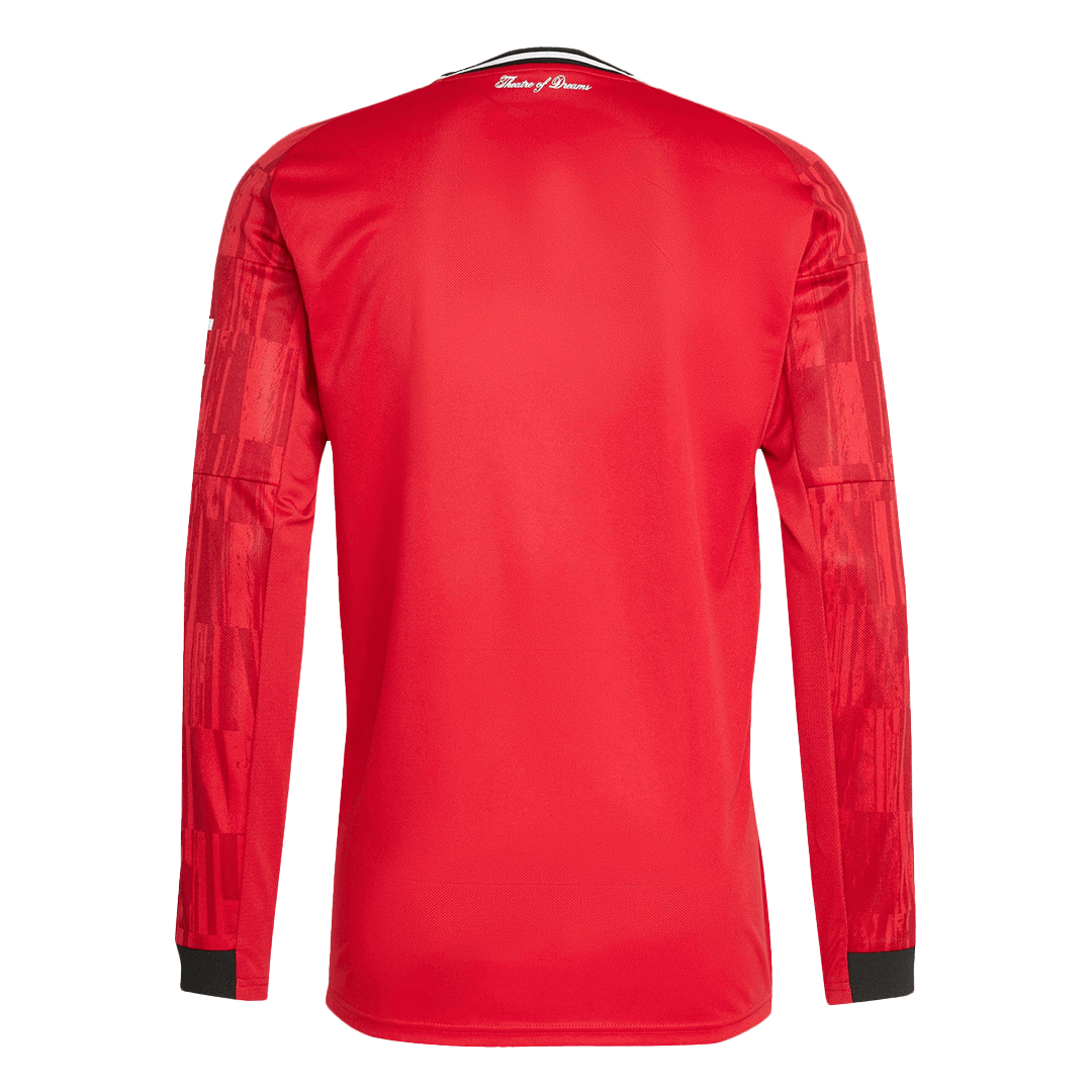 Heren Manchester United Thuis Lange Mouwen Voetbalshirt 2025/26 - detail