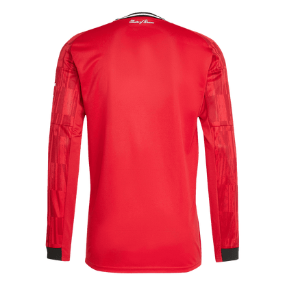 Heren Manchester United Thuis Lange Mouwen Voetbalshirt 2025/26 - detail