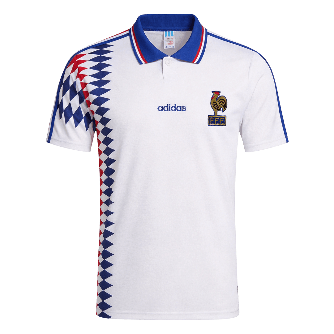 Retro Frankrijk Uit Voetbalshirt 1994 - voorkant
