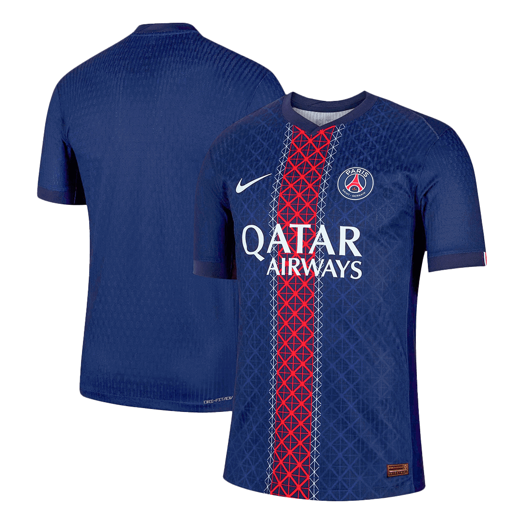 PSG Thuis Spelersversie Voetbalshirt 2025/26 - Slim Fit - close-up