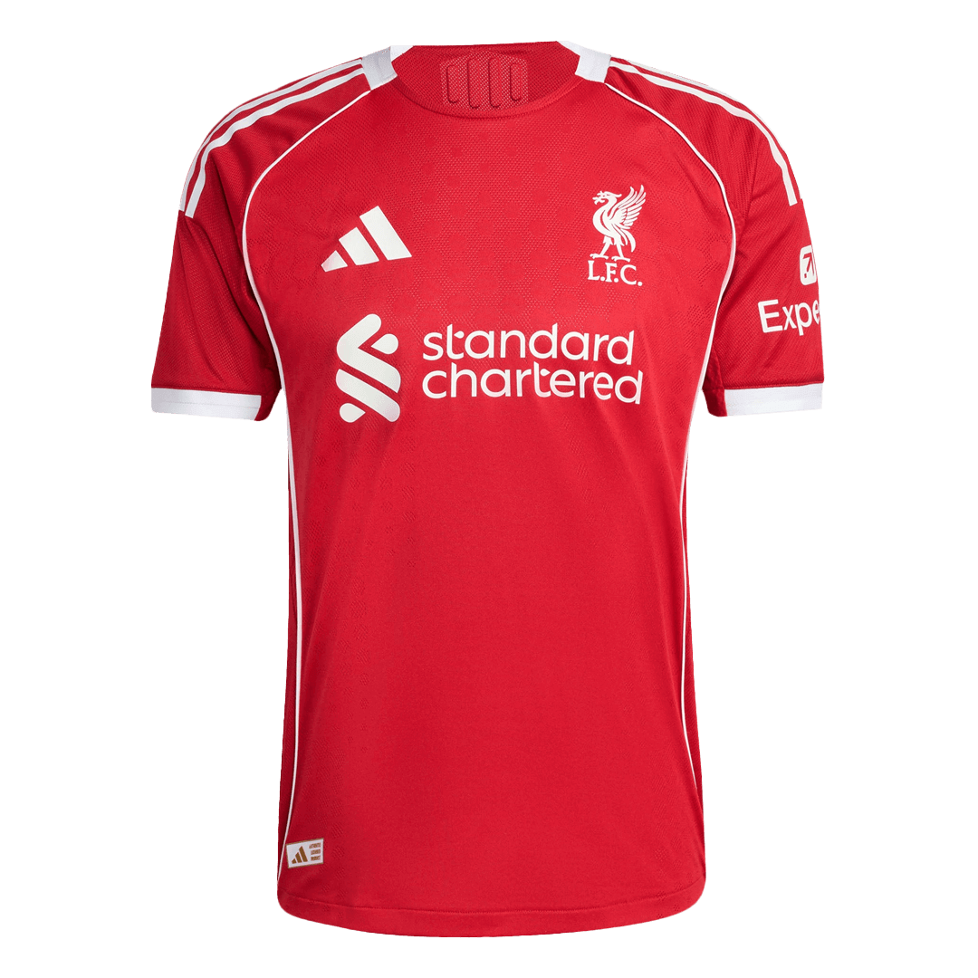 Liverpool Thuis Spelersversie Voetbalshirt 2025/26 - Slim Fit - achterkant