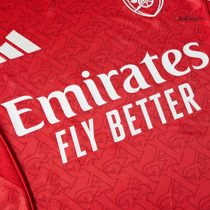 ØDEGAARD #8 Arsenal Thuis Spelersversie Voetbalshirt 2025/26 - Slim Fit - close-up
