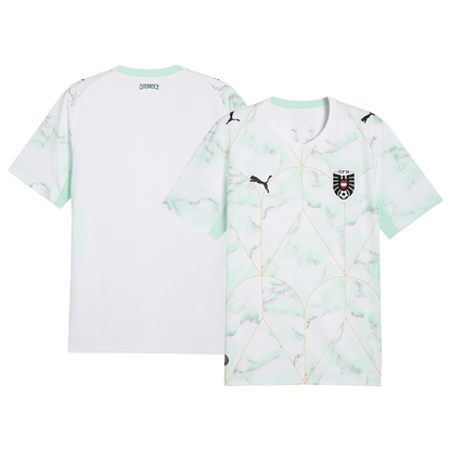 Heren Oostenrijk Uit Voetbalshirt WK Voetbal 2026 - achterkant