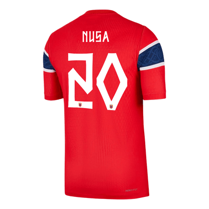 NUSA #20 Noorwegen Thuis Spelersversie Voetbalshirt WK Voetbal 2026 - Slim Fit - detail