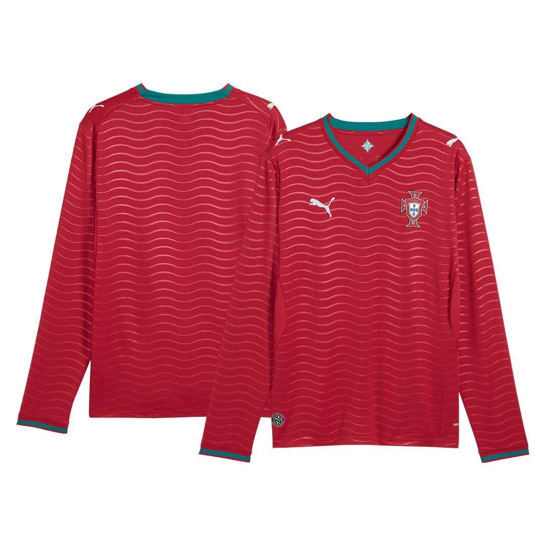 Heren Portugal Thuis Lange Mouwen Voetbalshirt WK Voetbal 2026 - detail