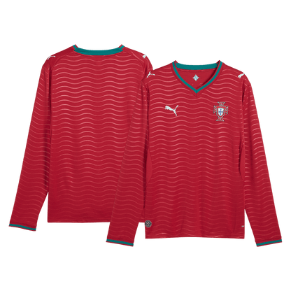Heren Portugal Thuis Lange Mouwen Voetbalshirt WK Voetbal 2026 - detail