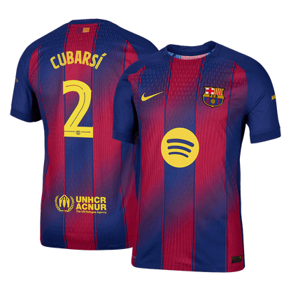 CUBARSí #2 Barcelona Thuis Spelersversie Voetbalshirt 2025/26 - UCL - Slim Fit