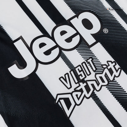 Heren Juventus Thuis Lange Mouwen Voetbalshirt 2025/26 - close-up