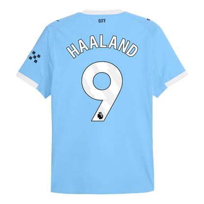 HAALAND #9 Manchester City Thuis Spelersversie Voetbalshirt 2025/26 - Slim Fit - extra