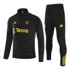 Ensemble de jogging Manchester United avec fermeture éclair (haut + pantalon) 2025/26 Noir