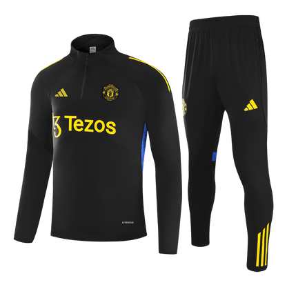 Manchester United Joggingpak met rit Set(top+broek) 2025/26 Black football shirt