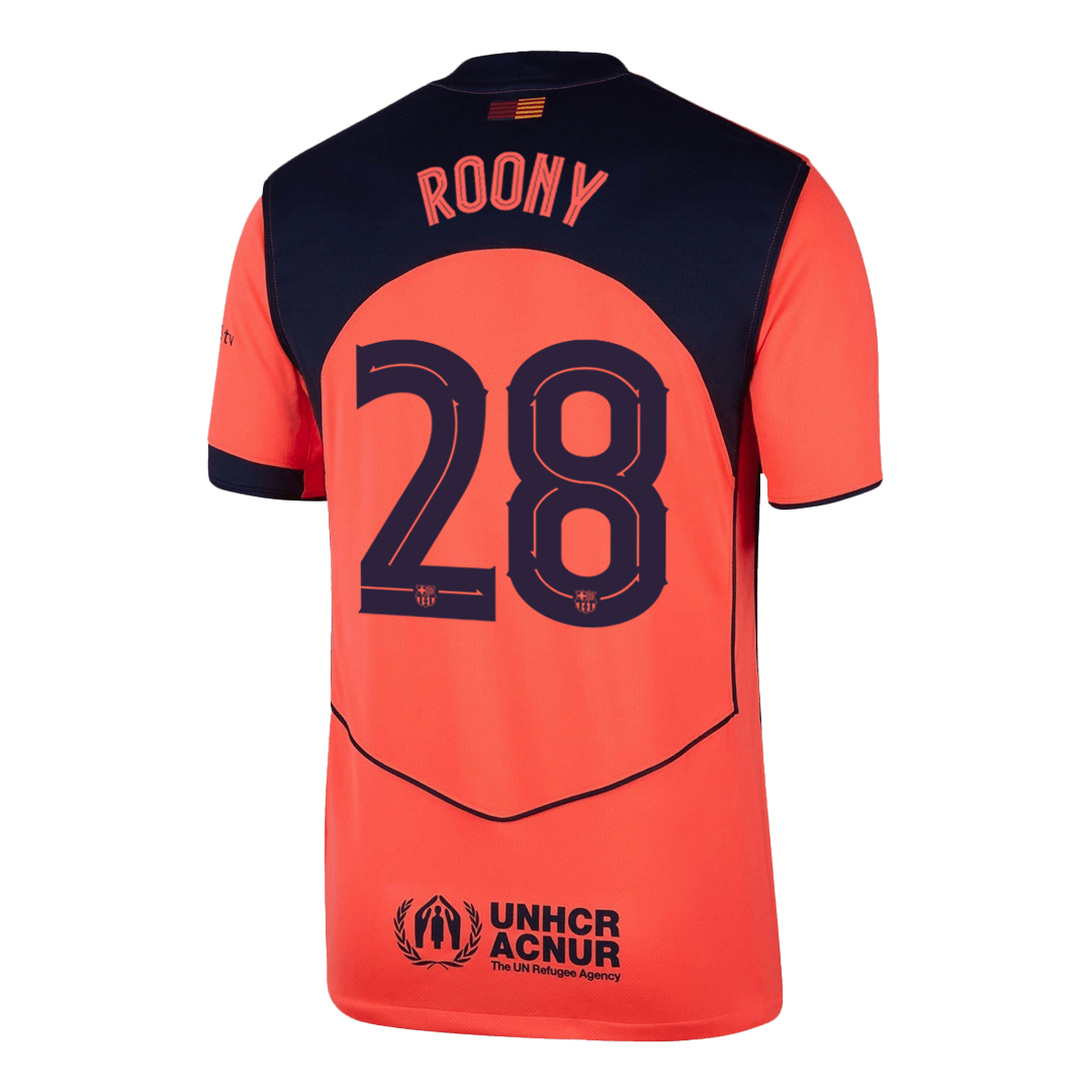 ROONY #28 Heren Barcelona Derde Voetbalshirt 2025/26 - detail