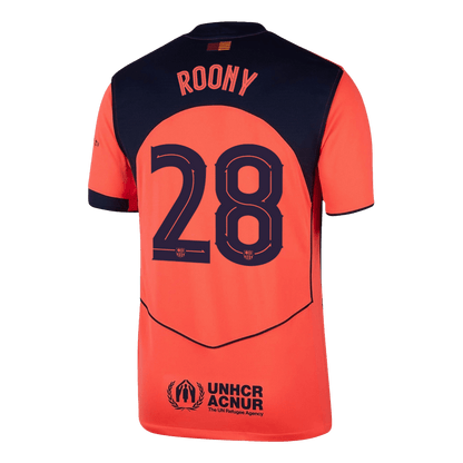 ROONY #28 Heren Barcelona Derde Voetbalshirt 2025/26 - detail