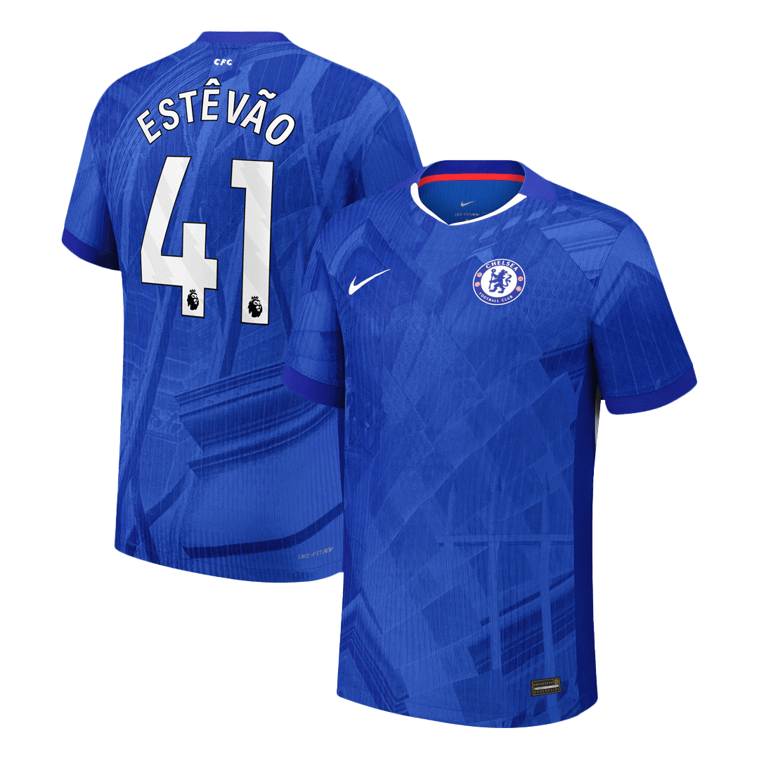 ESTÊVÃO #41 Chelsea Thuis Spelersversie Voetbalshirt 2025/26 - Slim Fit