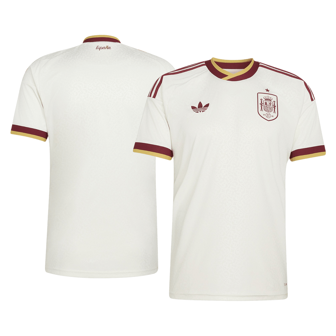 Heren Spanje Uit Voetbalshirt WK Voetbal 2026 - achterkant