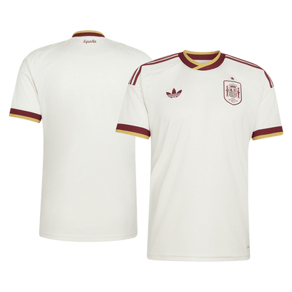 Heren Spanje Uit Voetbalshirt WK Voetbal 2026 - achterkant