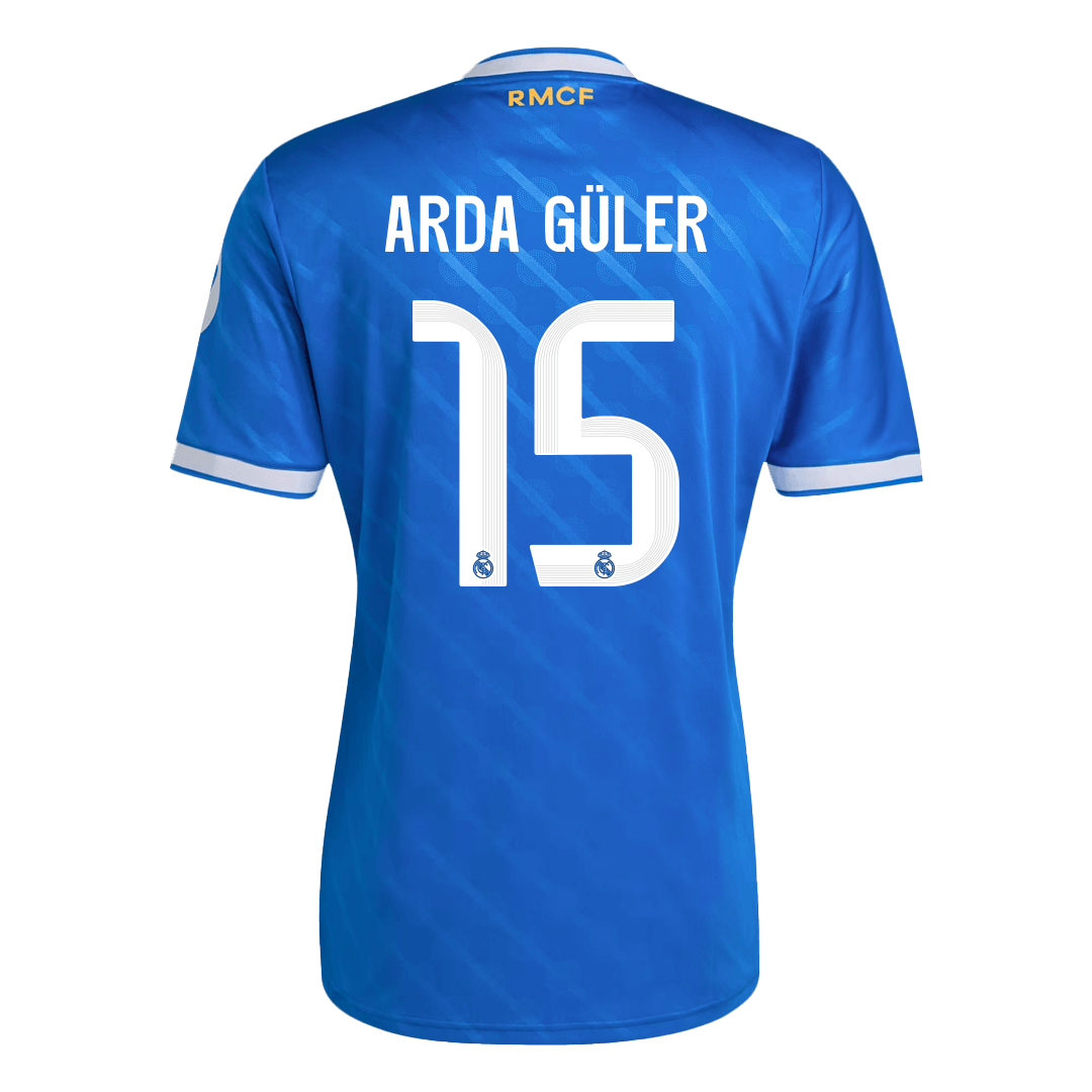 ARDA GÜLER #15 Heren Real Madrid Derde Voetbalshirt 2025/26 - detail